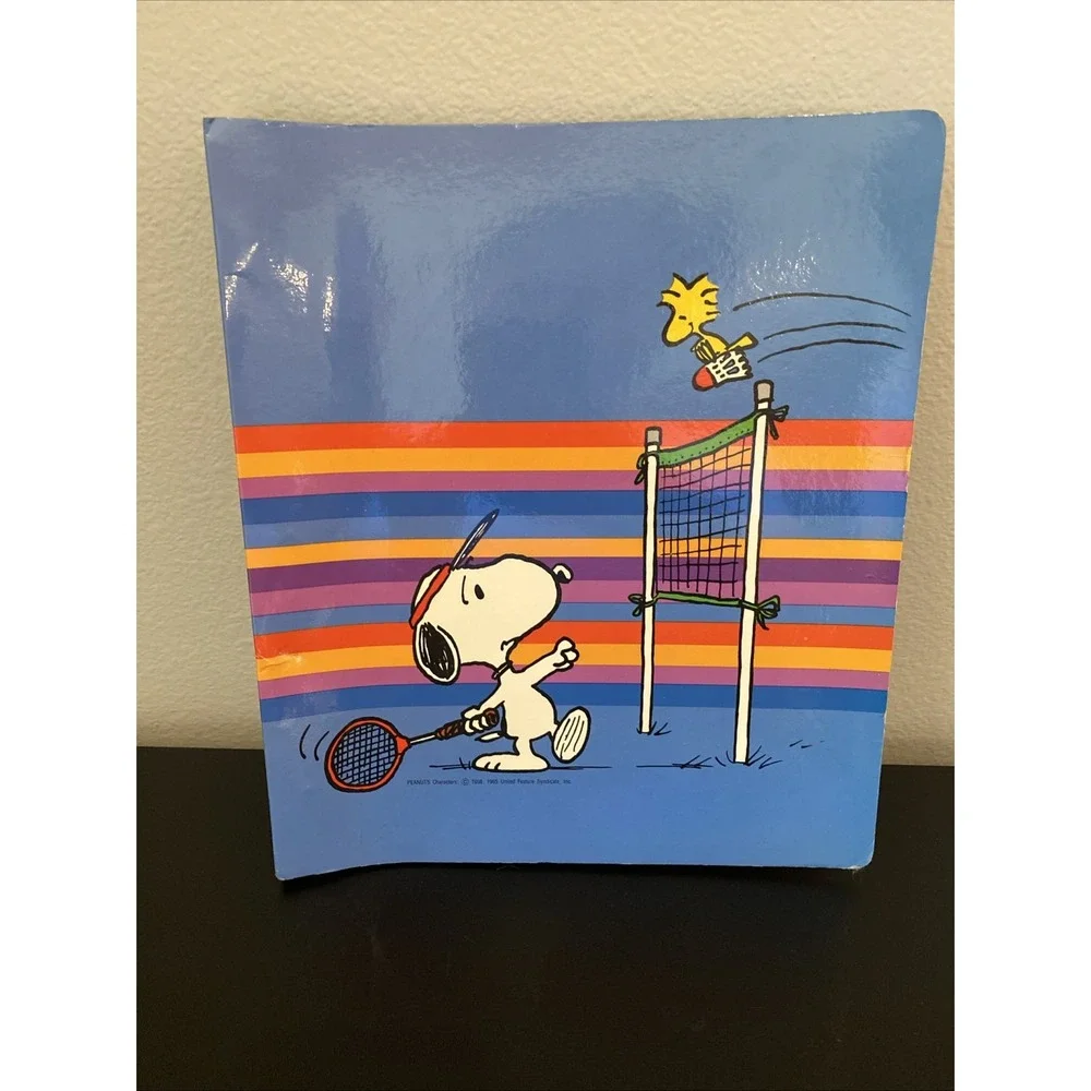 Vintage Snoopy 3‎ Ring Binder + 3 Internal Folders Peanuts Collection 1958 1965